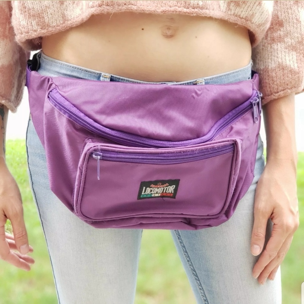 Vintage Locomotor Purple Fanny Pack Hip Waist Bag